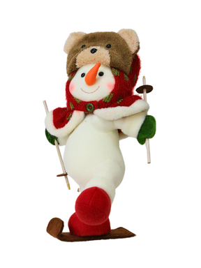 Boneco Natalino de Neve 38cm - Vermelho