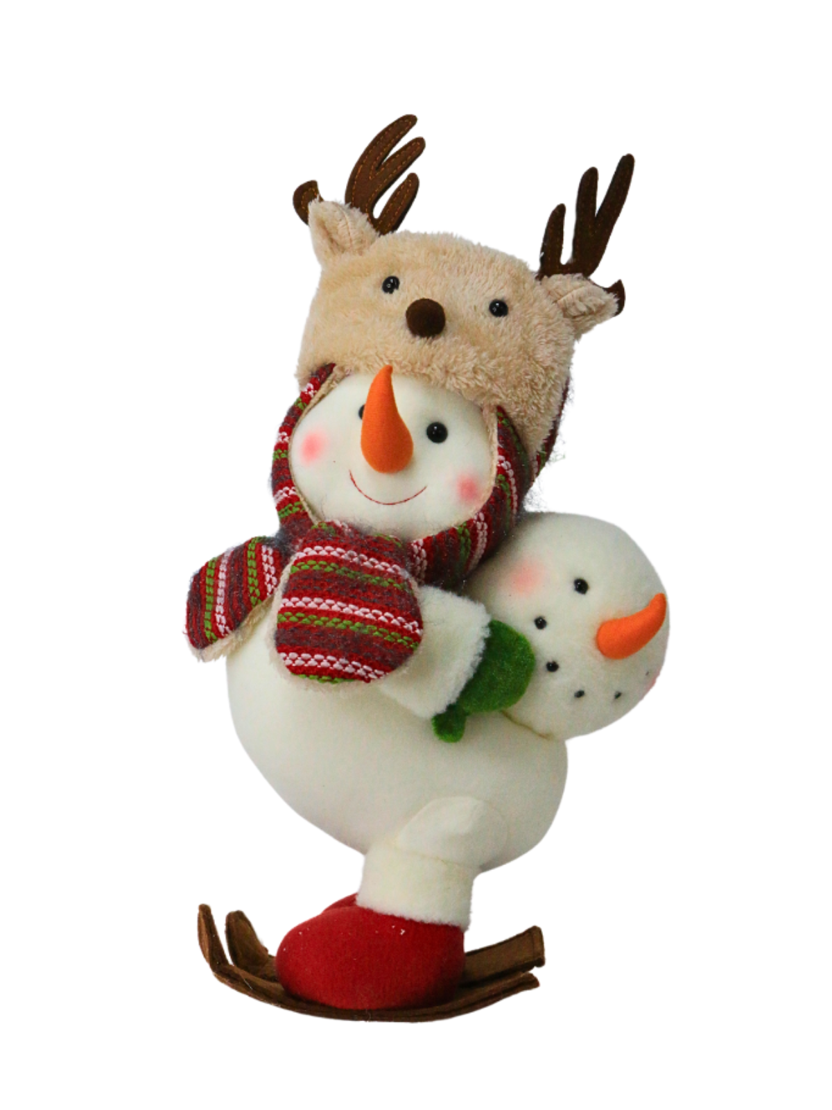 Boneco de Neve Natalino Vermelho - 38cm: Charmoso e Festivo