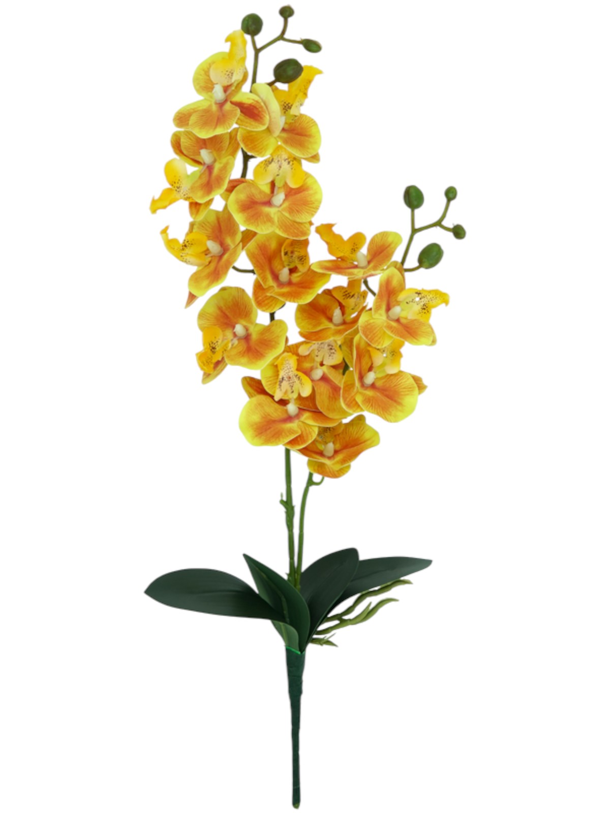 Haste Artificial de Orquídea 3D com Folha - 58 cm