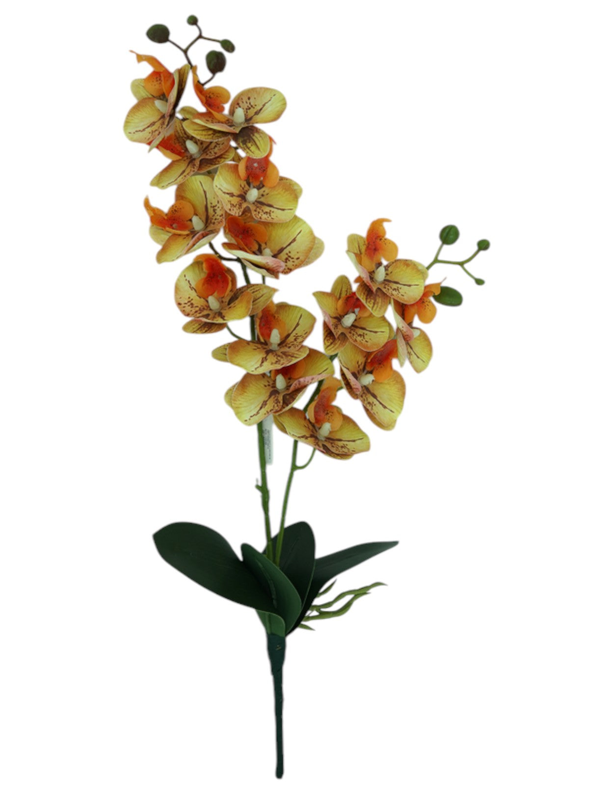 Haste Artificial de Orquídea 3D com Folha - 58 cm