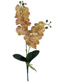 Haste Artificial de Orquídea 3D com Folha - 58 cm