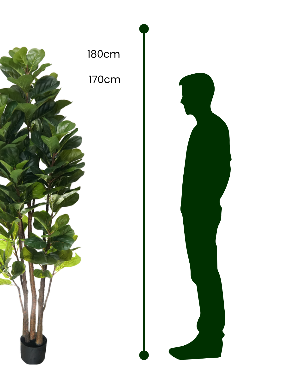 Planta Artificial Ficus Lyrata de 185 cm da Linha Premium