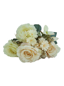 Buque Artificial Misto Rosas Premium - 45 cm