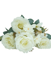 Buque Artificial Misto Rosas Premium - 45 cm