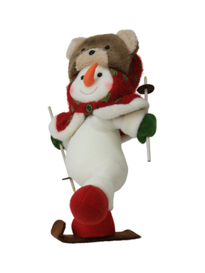 Boneco Natalino de Neve 38cm - Vermelho