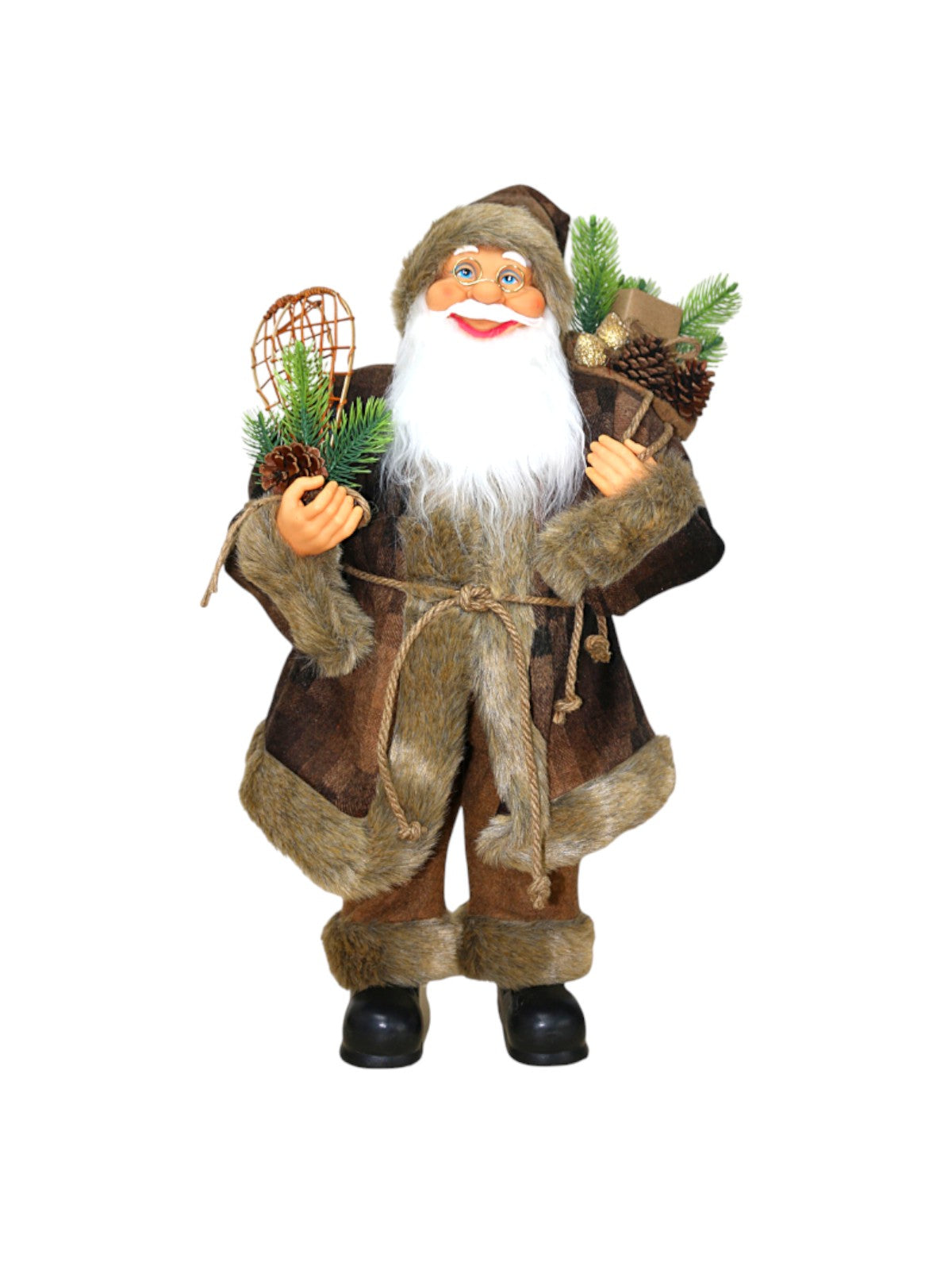 Papai Noel Decorativo 80cm - Traje Marrom